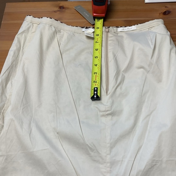 J.Crew NWT Pencil Skirt #2, 100% Linen, Animal Print, Lining w Stretch - Picture 12 of 14